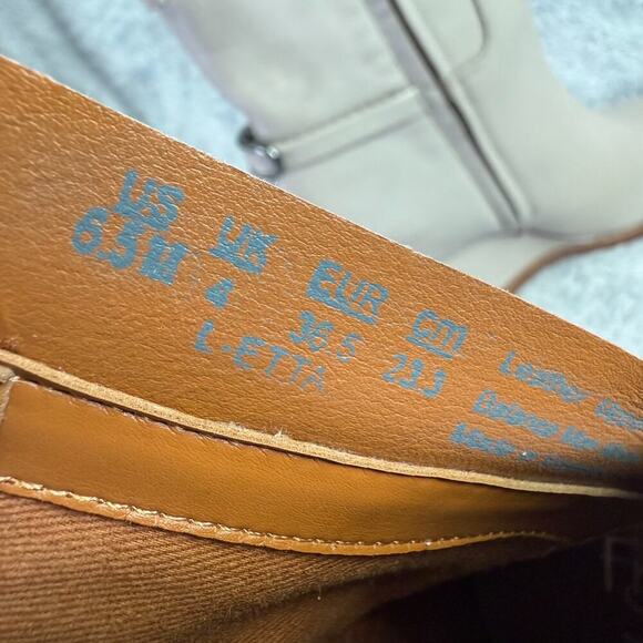 Franco Sarto Etta Pointed Toe Wedge Boot Tan Leather Ankle Booties Womens 6.5 - Picture 9 of 14